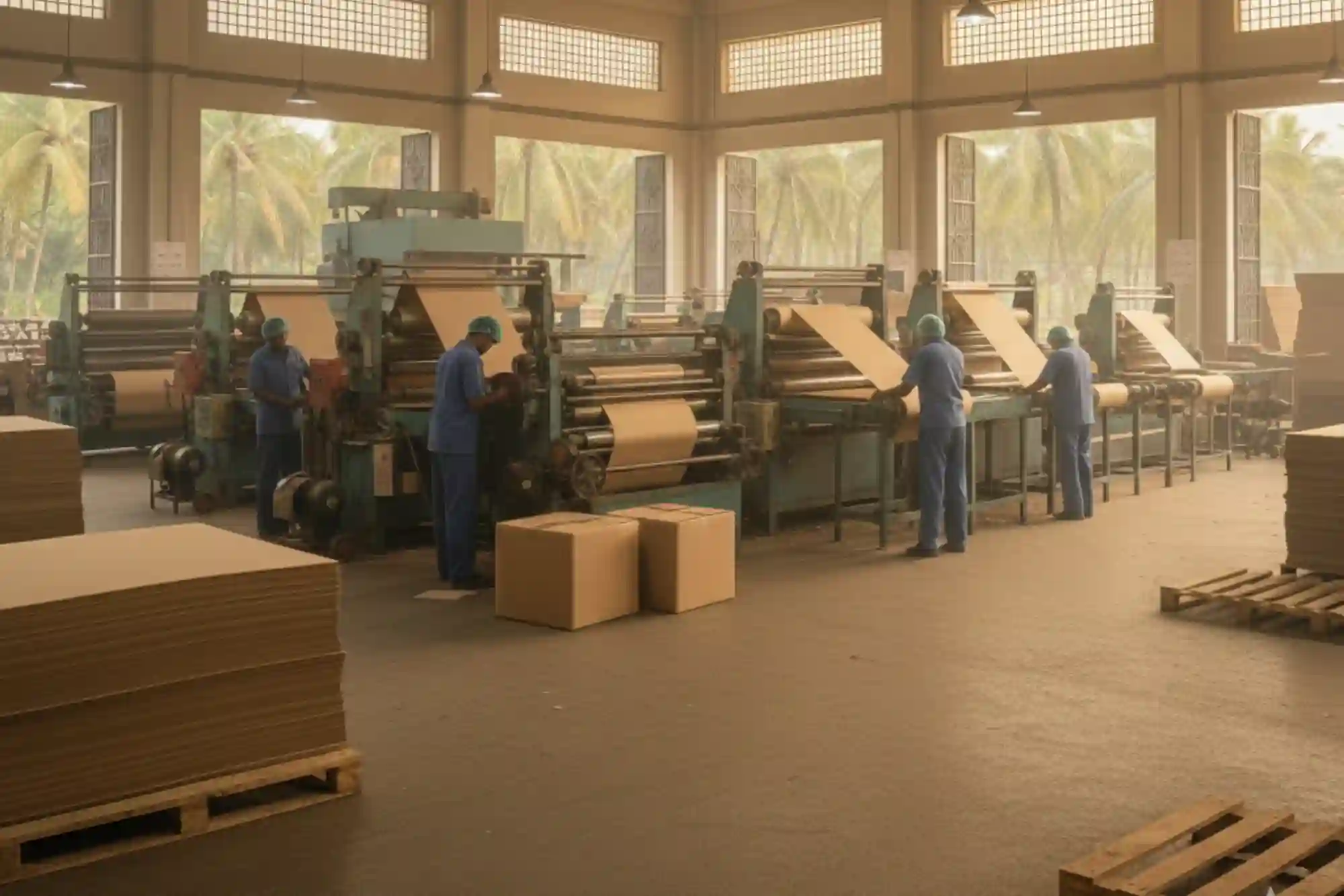 High quality corrugated carton manufacturing plant