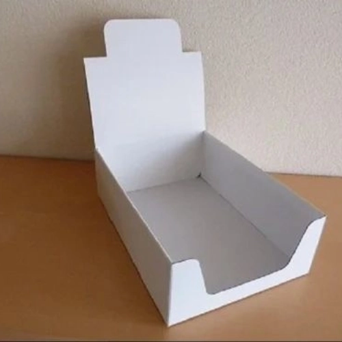 Plain white counter display carton box for product display packaging
